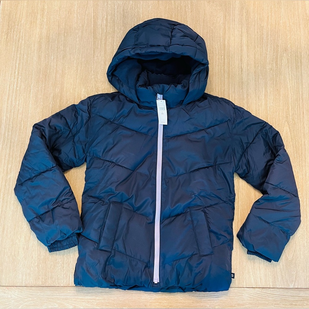 NEW NEW GAP Kids Coldcontrol Max, Water Resistant puffer coat/Navy -Girls